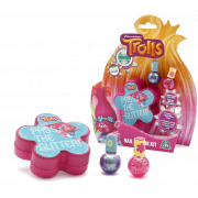 Trusa de unghii cu cutie in forma de floare - colectia Trolls